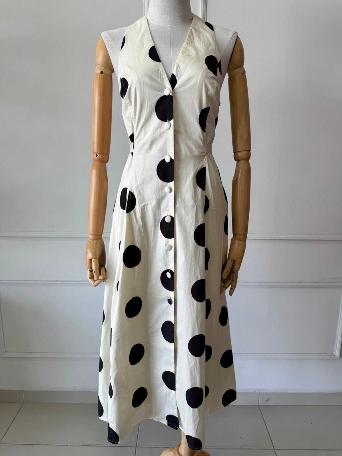 Vestido Polkadot halter.