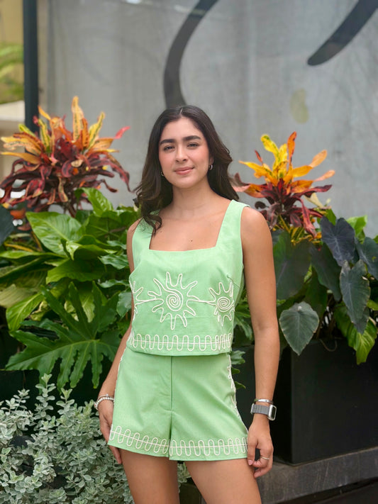 Set verde Bordado