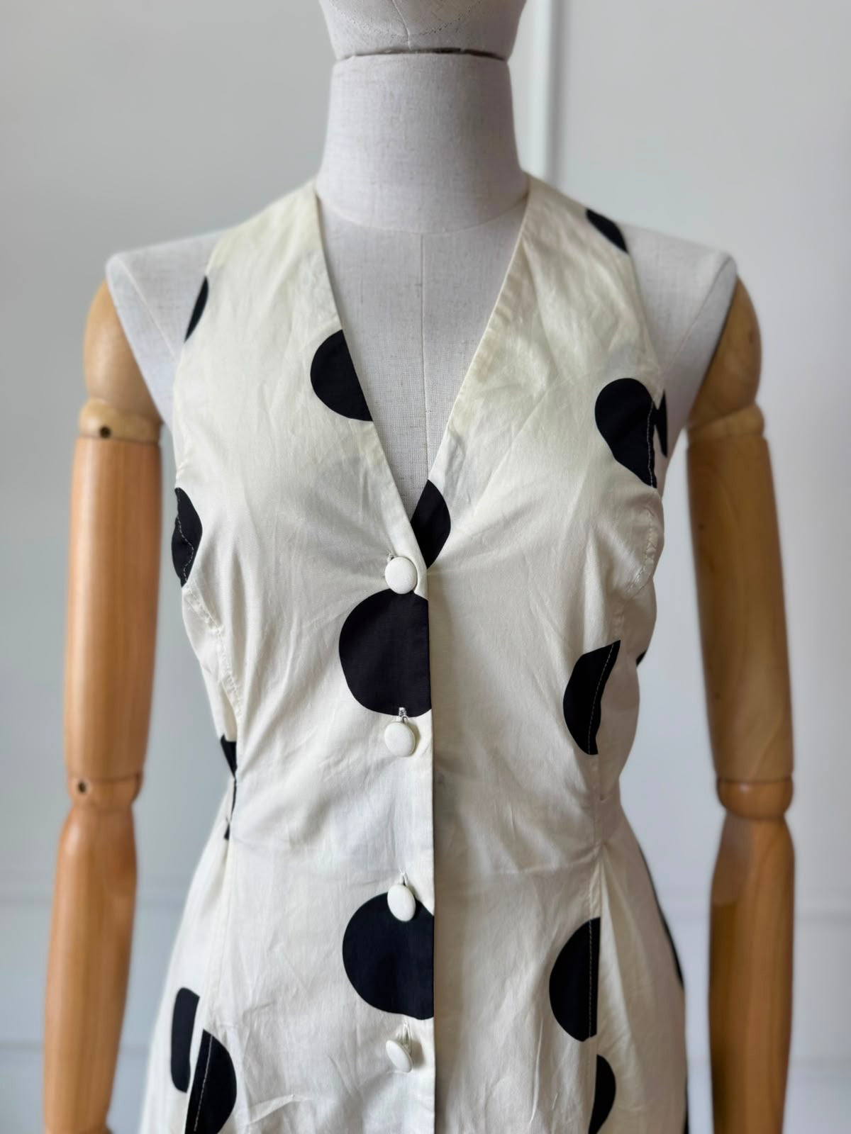 Vestido Polkadot halter.