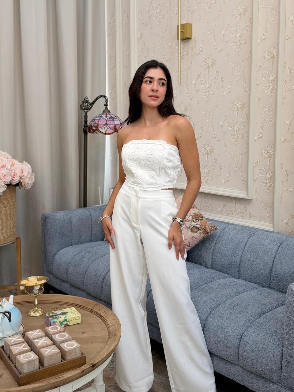 Set blanco strapless