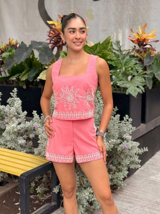 Set Rosa Bordado