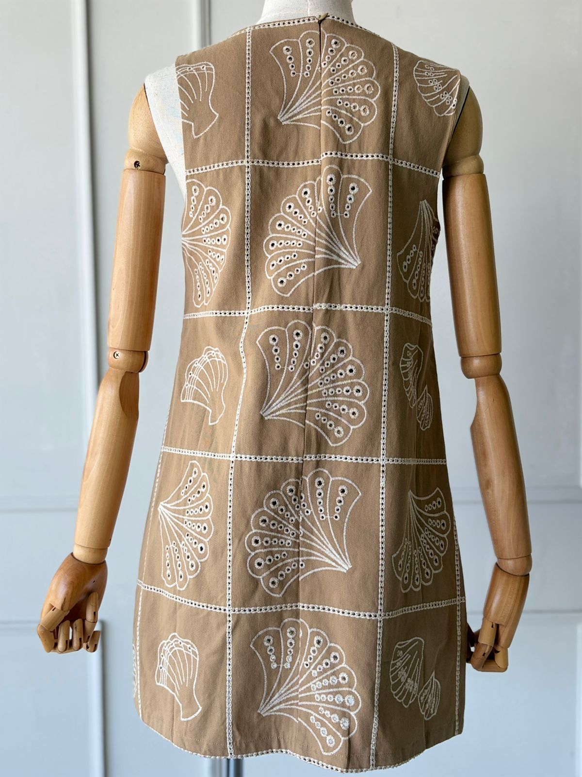 Vestido Café Estampado Marino