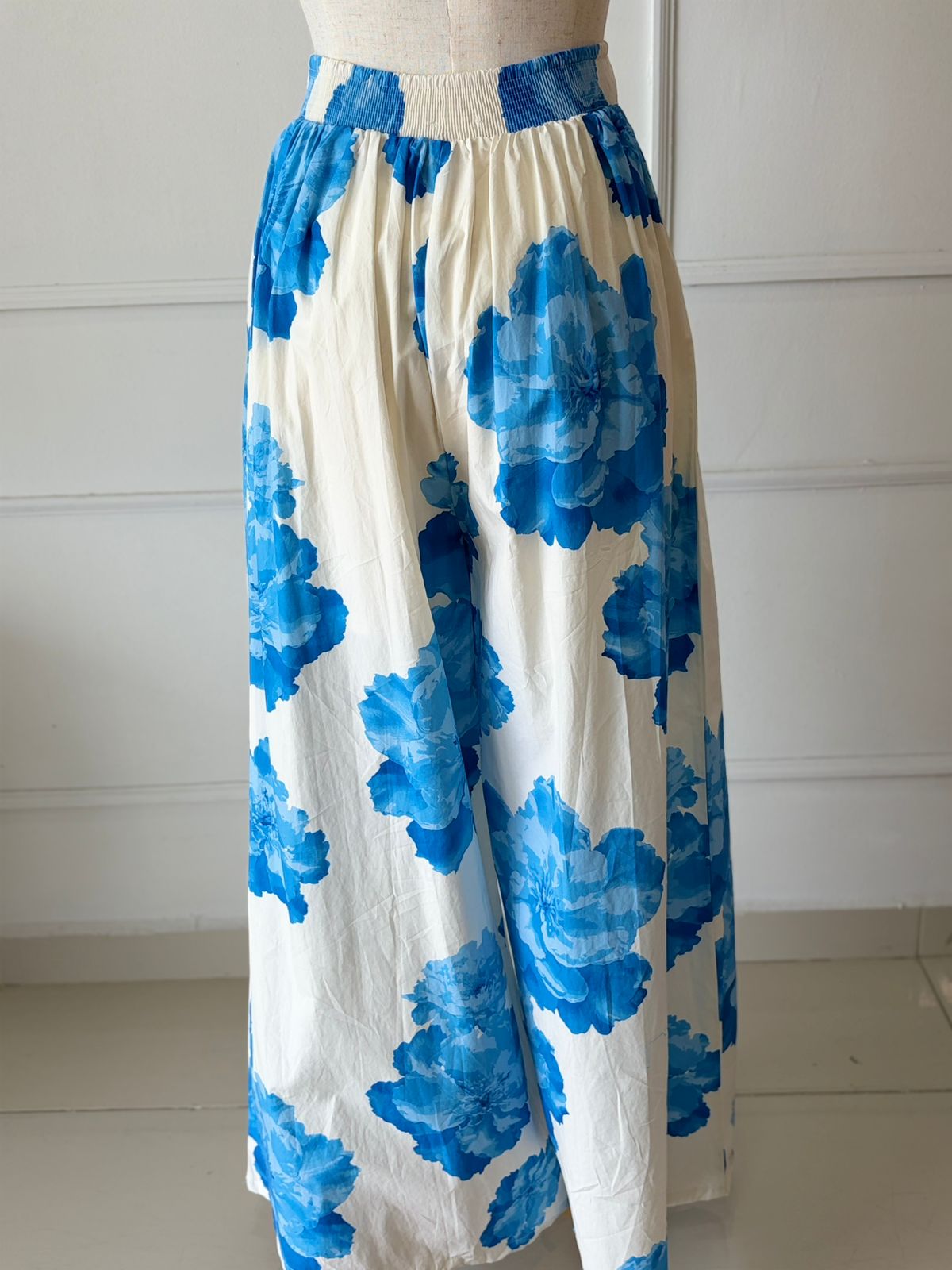 Pantalón Floral Azul