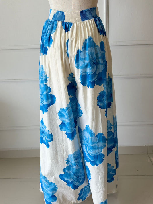 Pantalón Floral Azul