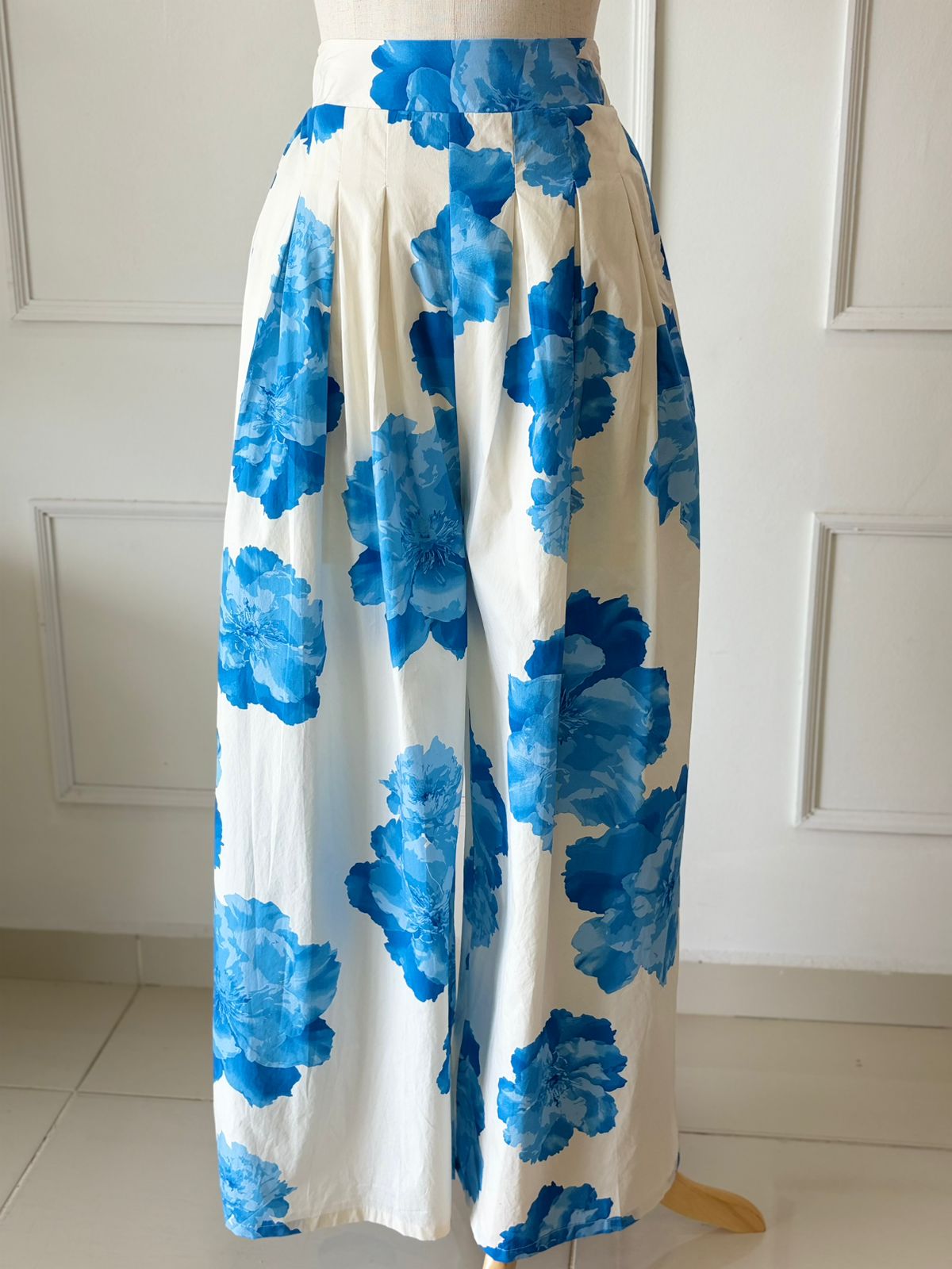 Pantalón Floral Azul