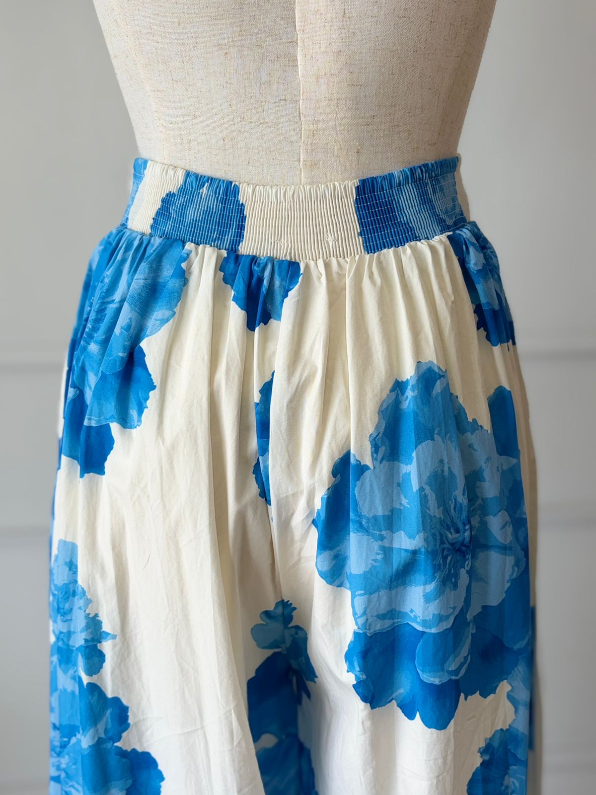 Pantalón Floral Azul