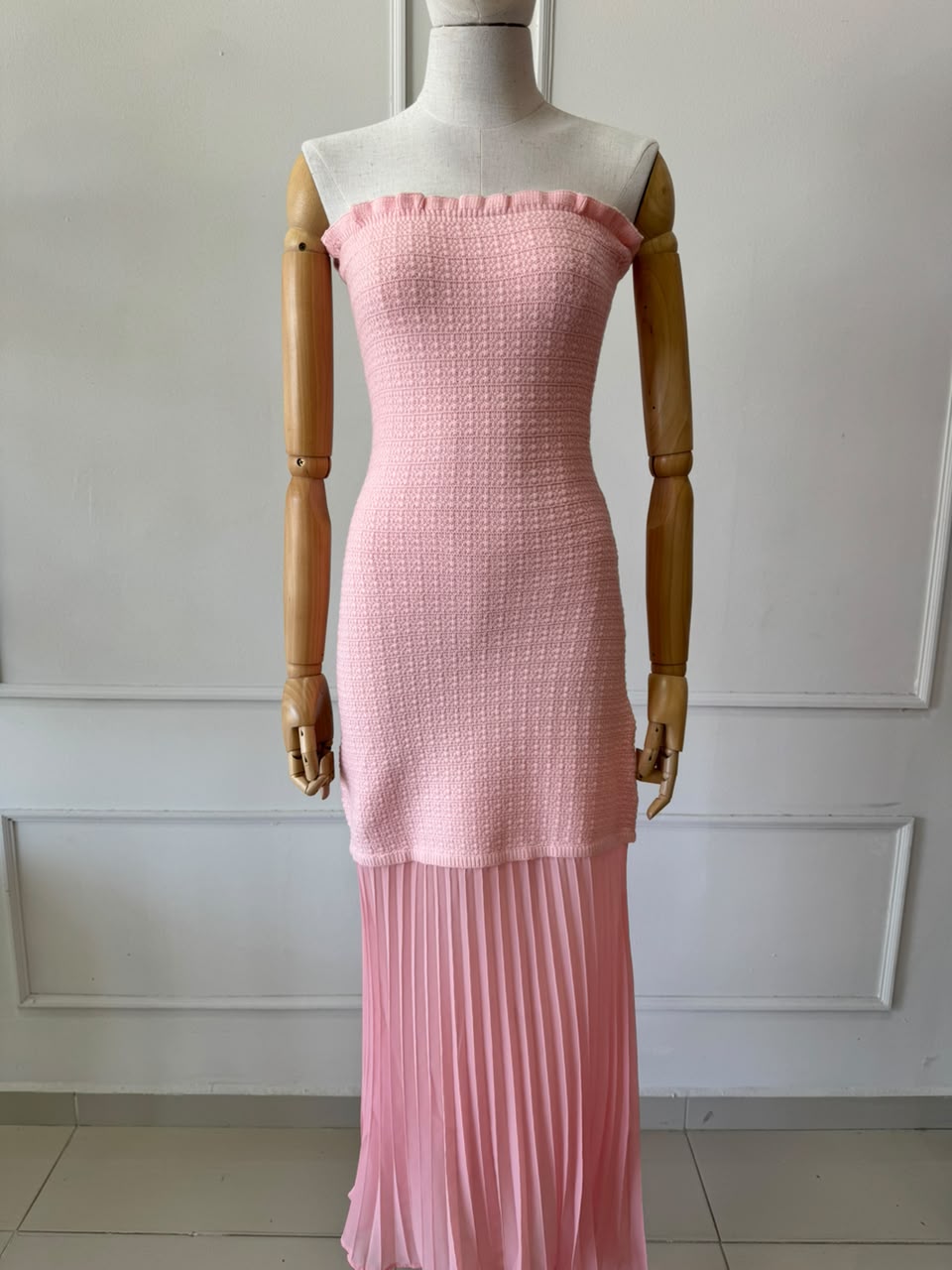 Vestido rosa de punto