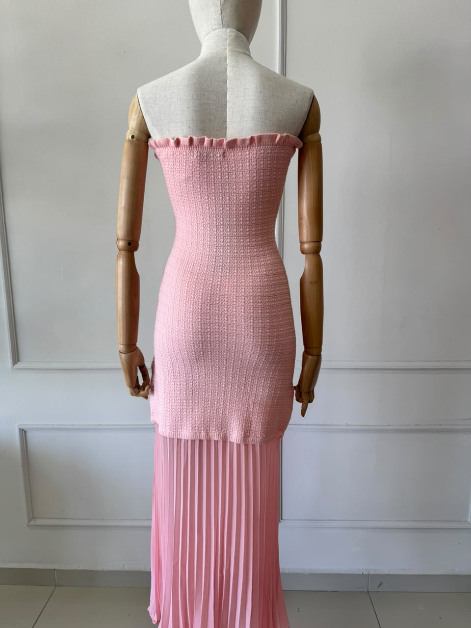 Vestido rosa de punto